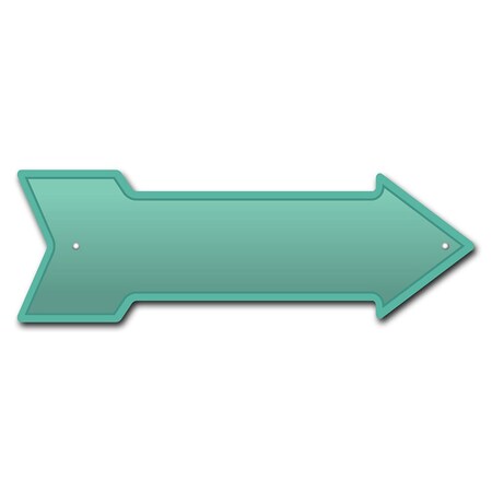 Signmission Mint Arrow Sign Funny Home Decor 24in Wide P-ARROW8-999742